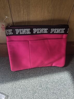 PINK Victoria's Secret Hot Pink Zipper Swim Pouch